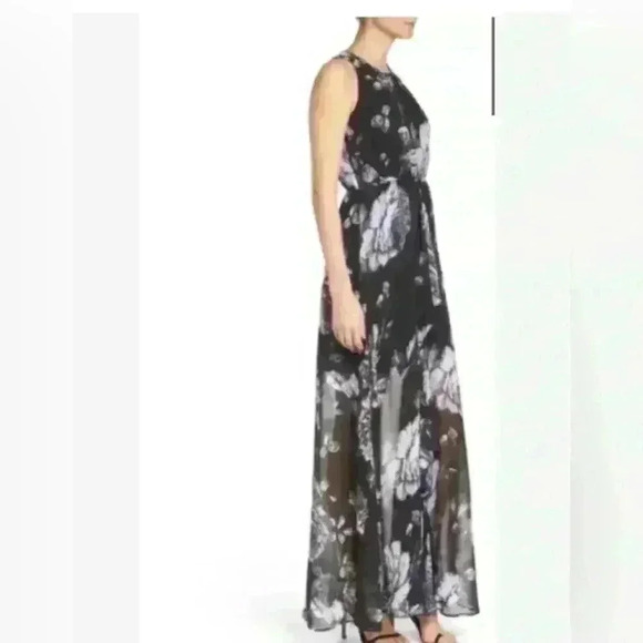 Ali & Jay sleeveless a-line black & white floral maxi dress in EUC​ sz XS - Picture 2 of 8